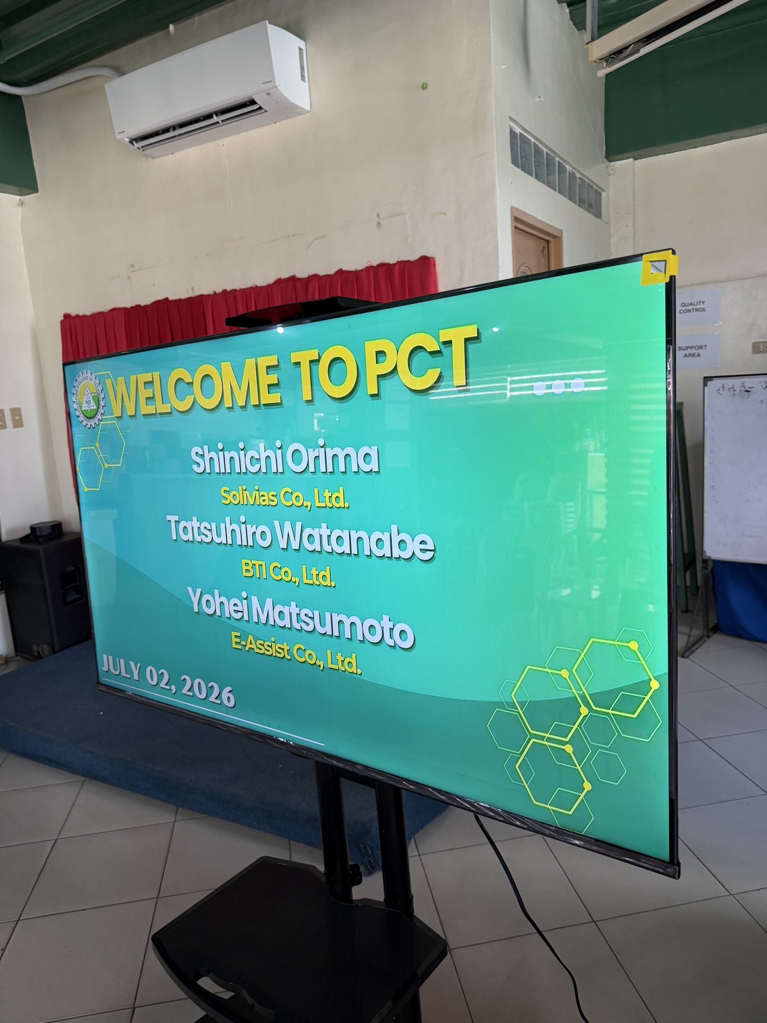 WELCOME TO PCT Shinichi Orima